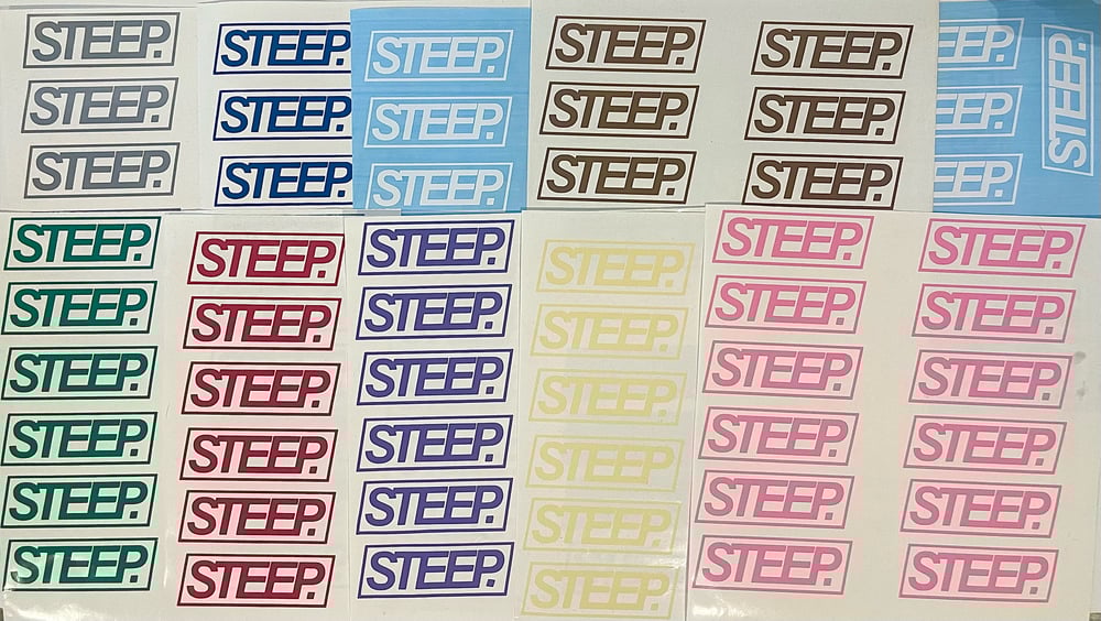 Image of /STEEP./ boxed decals