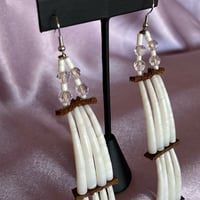 Image 7 of Tiered Dentalium earrings 