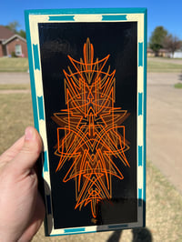 Geometric Teal and Brown