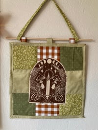 Image 2 of forest witch  quilted wall hanging