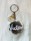 Image 1 of Round Name Personalized Keychain 