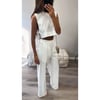 White Tie Side Top and Trouser Co Ord 