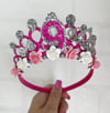 Hot pink and silver birthday tiara