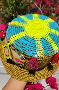 Image 4 of Sun Crochet Cosmic Cap