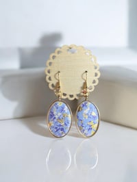Image 2 of Oval Gold Flake Plated Danglies