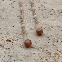 Image 1 of Peach Moonstone Wrap Necklace
