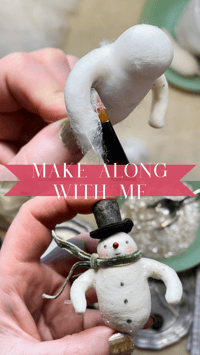 Image 3 of Let's Make Spun Cotton Snowmen kit