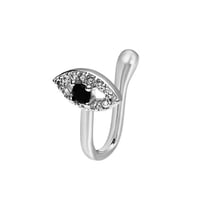 Silver eye nose cuff
