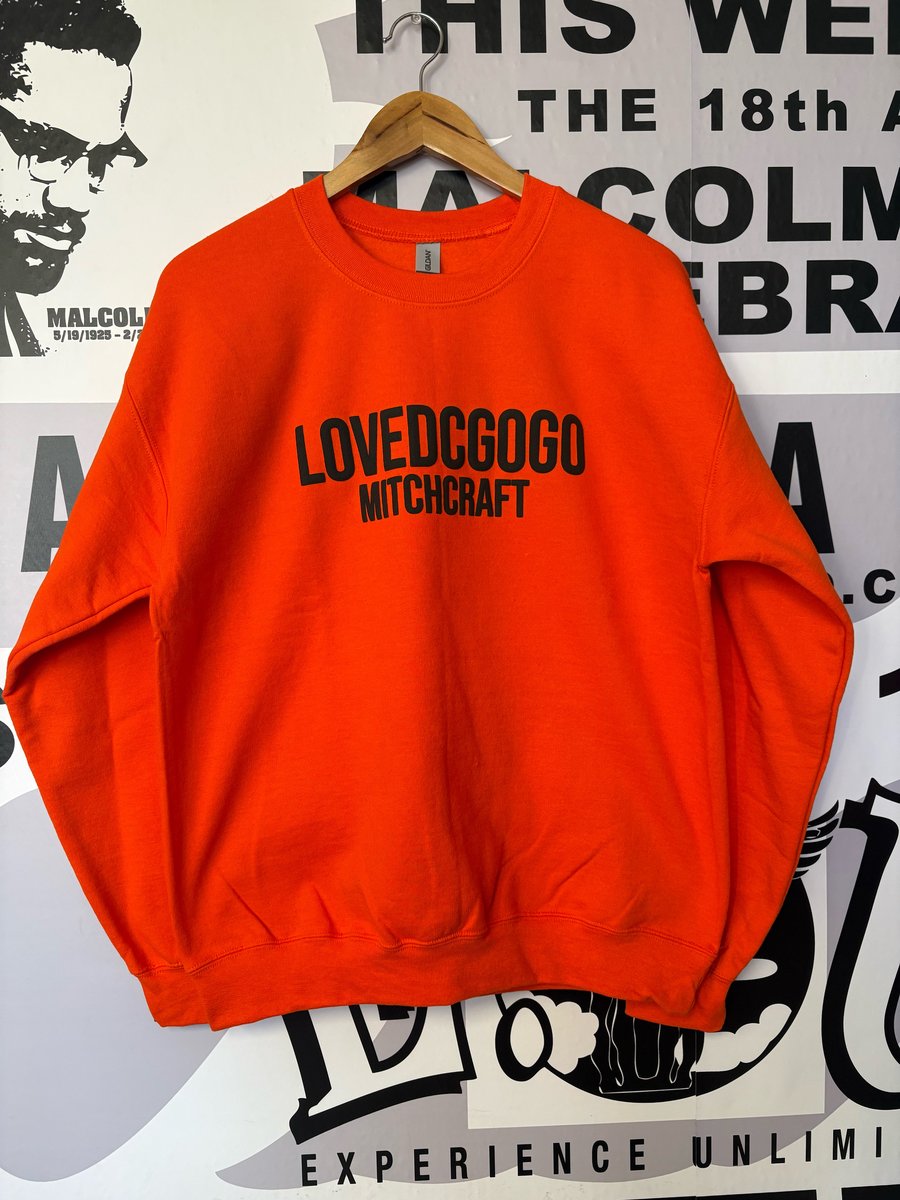 Image of LOVE DC GOGO Tangerine Crewneck Sweatshirt