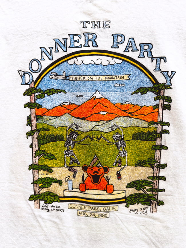 Grateful Dead 1985 ‘Donner Pass / Greek Theatre’ Lot T-Shirt - Fits M/SM (Never Worn)