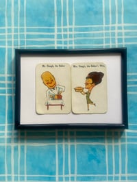 Image 11 of Mr and Mrs, couples cards, from the 'Old Maid' card game c1920s, framed vintage cards