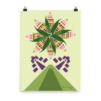 Image 3 of Sacred Corn Mandala, Mayan Temple Volcano Poster