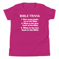 Image 15 of Unisex Youth Short Sleeve T-Shirt (Bible trivia 1)