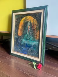 Image 2 of Oil Impasto Painting of a Candle on Canvas Board