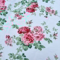 Image 1 of Made to Order - 'Sylvie' Pink & Red Blooming Roses Shabby Chic Vintage Style Floral Eiderdown
