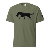 Image 3 of OWG - Black Lab with left sleeve brand unisex garment-dyed heavyweight t-shirt
