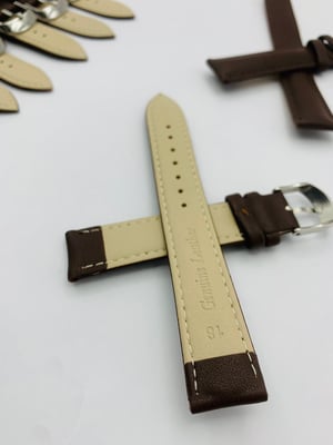 Image of LOTS OF 5 & 10 X PLAIN LEATHER GENTS WATCH STRAPS,18mm/20mm,BLACK,BROWN,TOP QUALITY,NEW.