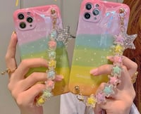 Image 1 of Pastel Rainbow Star Jelly Phone Case 