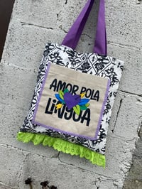 Image 2 of Bolsiña feita a man. AMOR POLA LINGUA2. Deseño exclusivo!