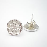 Image 2 of Small Silver Snowflake Earrings