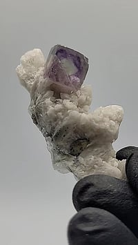 Image 8 of Octahedral YGX Fluorite & Candle Quartz with 4" Display - 5 Styles 