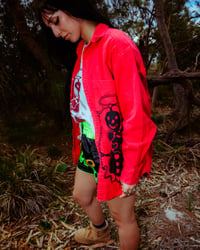 Image 4 of ANGEL RED BUTTON UP GAP SHIRT (M)