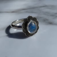 Image 8 of 'Billie' Moonstone Raindrop Ring Sterling Silver - Size V (US 10.5)