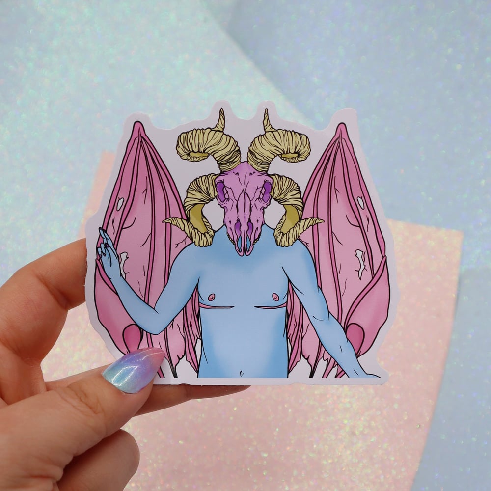 Image of Trans Demon Large Vinyl Sticker