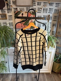 Image 1 of NWT Cream and black sweater 