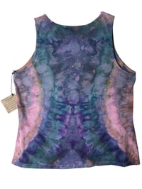 Image 6 of ♻️ UPCYCLED XL Ladies Heart Tank in Muted Ice Dye