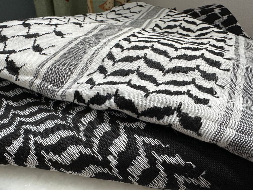 Image of Inverse Black & White Kuffiyeh (Made in Palestine)