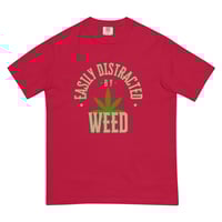 Image 3 of Easily distracted by weed Unisex heavyweight t-shirt