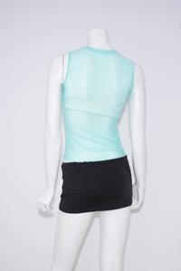 Image 2 of Mesh Tank Top - Turquoise