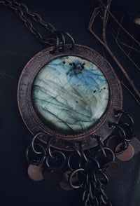 Image 3 of Relic with huge labradorite & dangle bones 