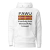 FAWU Yellow/Brown Print hoodie (White)