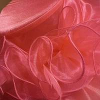 Image 2 of CHERISE CORAL CHIFFON HAT