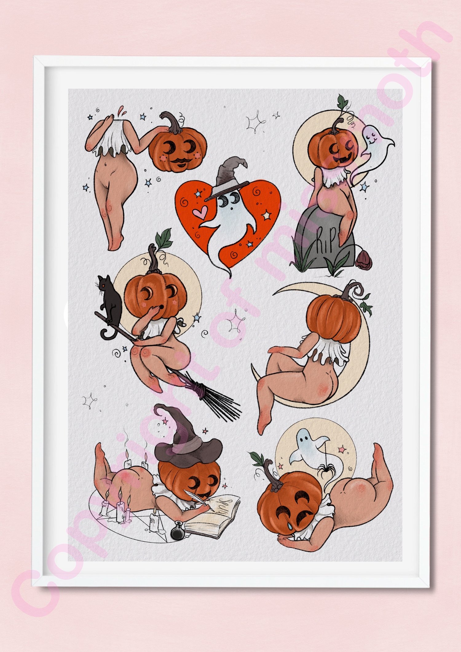 A4 Pumpkin girl Print