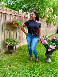 Image 1 of Cold Shoulder Top
