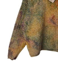 Image 6 of ♻️ UPCYCLED M Chunky Knit Sweater in Subtle Overdyed Ice Dye