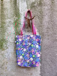 Image 3 of Tote sencilla HORTENSIAS azul