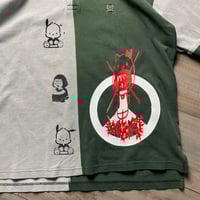 Image 2 of liljerryspringer x werm x victim split polo shirt SZ XL