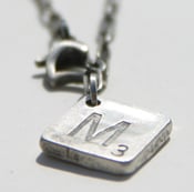 Image of scrabble charm necklace