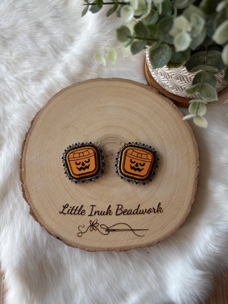 Image of Pumpkin Bucket Earrings