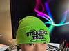 Neon Safety Green Joe Hardcore Knit "Straight Edge" Logo Hat with Cuff