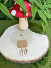 Gold cowrie shell earrings 