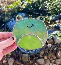 Image 2 of Stained Glass Iridescent Frog