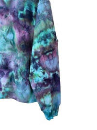 Image 11 of L Ladies Half-Zip Pullover in Mermaid Watercolor Ice Dye