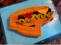 Image 4 of Crochet Cheeseburger Dog/Cat Sweater