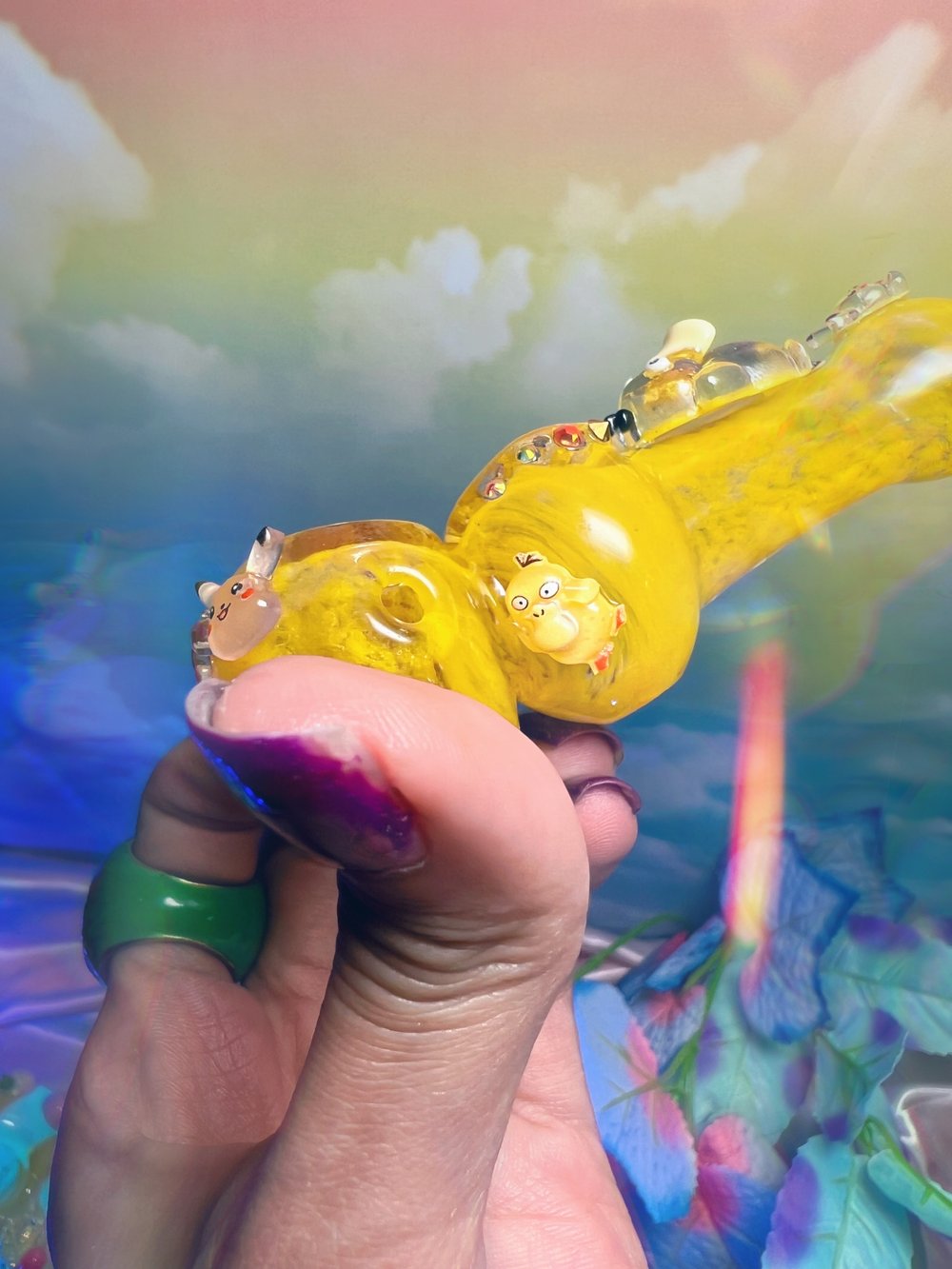 Psyduck double bowl pipe