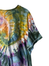 Image 10 of ♻️ UPCYCLED L/XL 100% Cotton Oversized Shirt in Dark Spiral Ice Dye